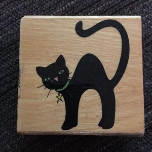 Black Cat Wooden Stamper